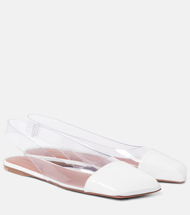 Ane Glass PVC slingback flats | Amina Muaddi