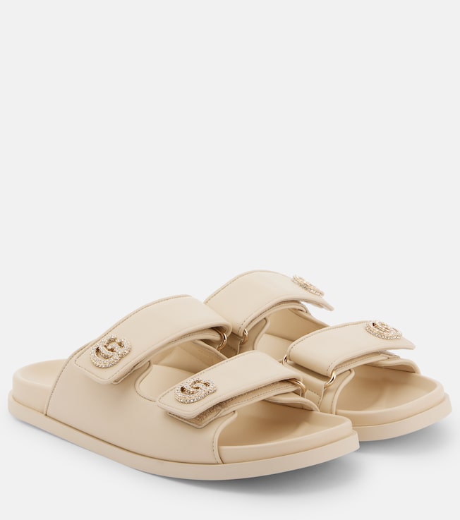 New Marmont GG leather sandals | Gucci