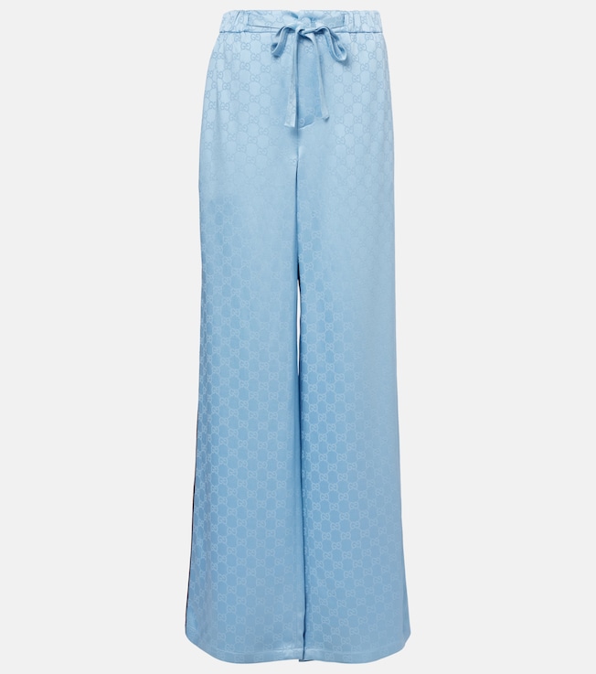 GG satin wide-leg pants | Gucci