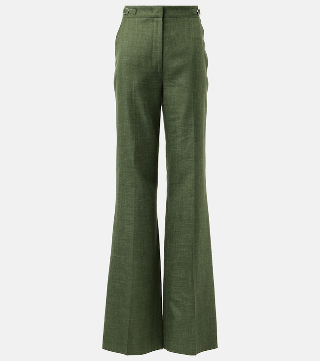 Vesta high-rise wool, silk, and linen suit pants | Gabriela Hearst