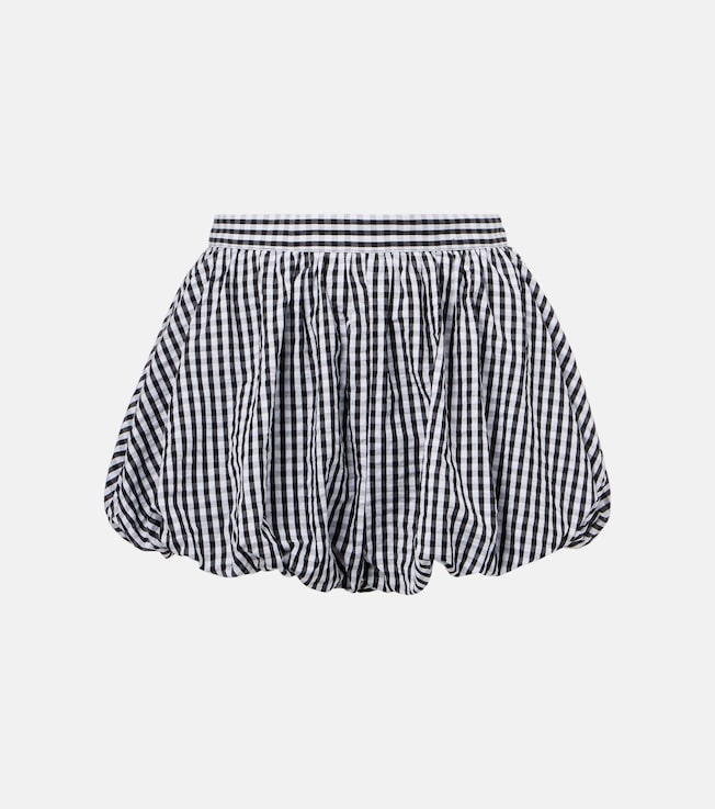 Gingham gathered cotton poplin shorts | Faithfull