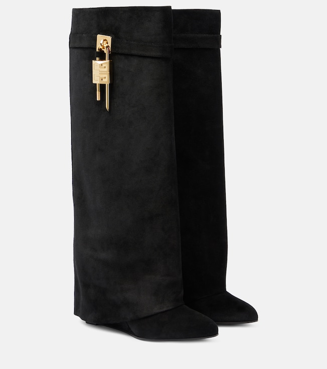Shark Lock suede knee-high boots | Givenchy