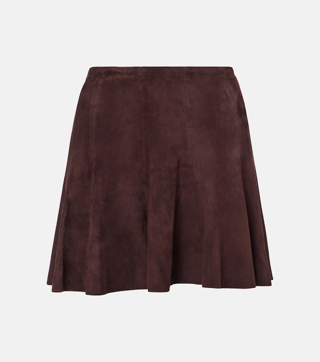 Mila pleated suede miniskirt | Stouls
