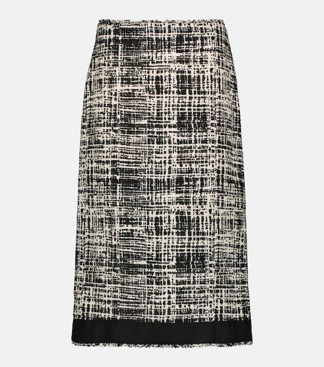 Tweed midi skirt | Prada
