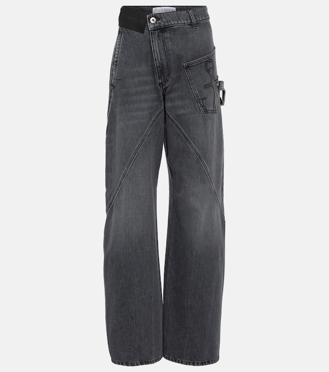 Twisted high-rise straight jeans | JW Anderson