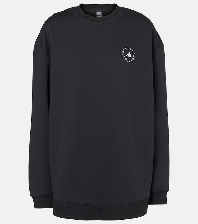 Oversized cotton-blend fleece sweatshirt | Adidas by Stella McCartney