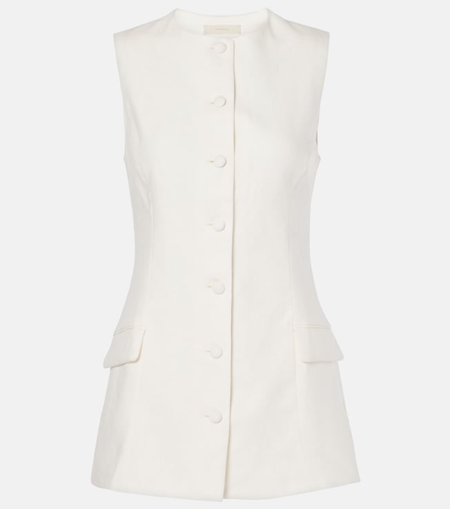Jane linen vest | Faithfull