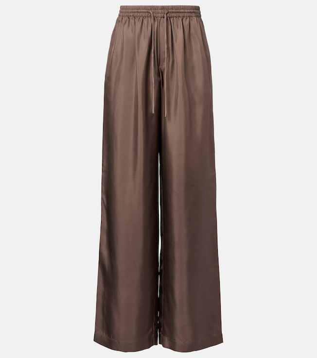 Silk satin wide-leg pants | Róhe