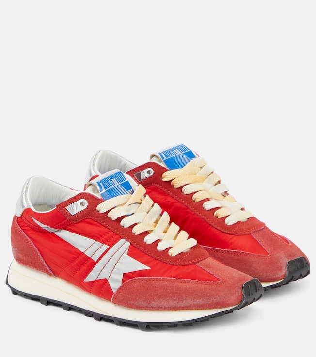 Marathon suede-trimmed sneakers | Golden Goose