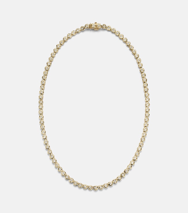 Blossom 18kt gold necklace with diamonds | Octavia Elizabeth