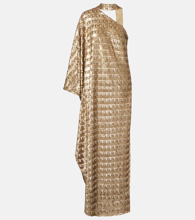 Gilded Ubud scarf-detail sequined gown | Taller Marmo