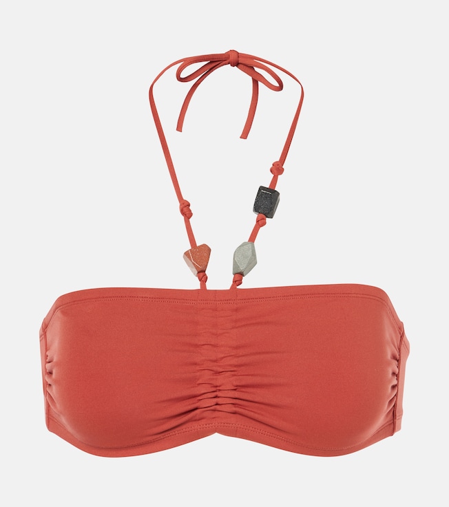 Polaris halterneck beaded bikini top | Eres