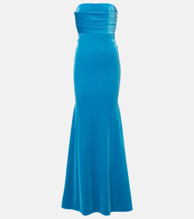 Draped velvet gown | Alex Perry