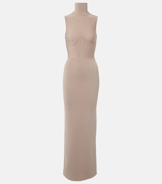 Gwyneth knitted corset maxi dress | Nensi Dojaka