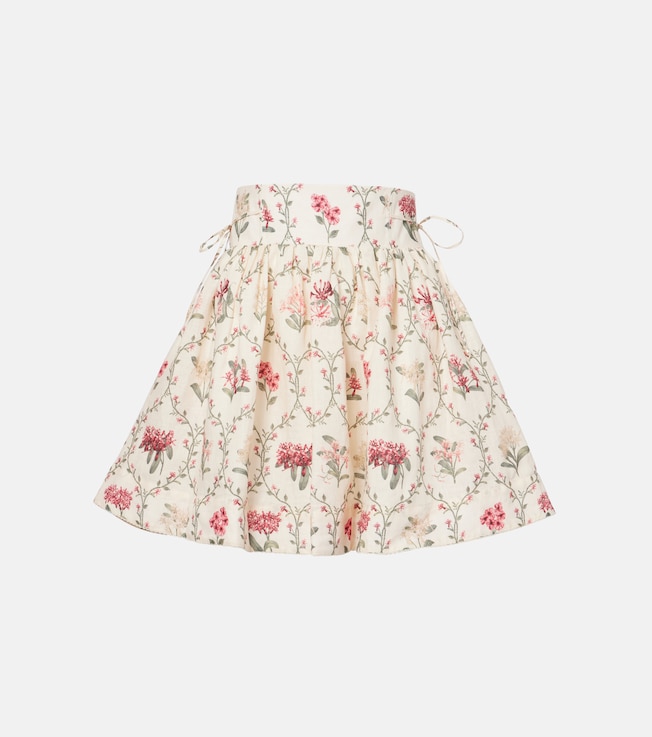 Floral linen miniskirt | Agua by Agua Bendita