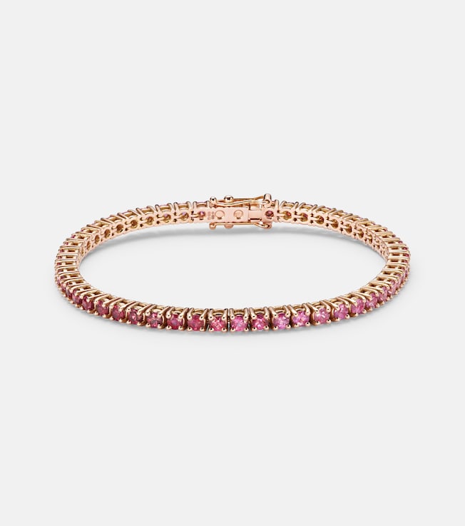 14kt rose gold tennis bracelet with sapphires | Roxanne First