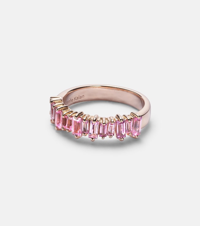 18kt rose gold ring with sapphires | Suzanne Kalan