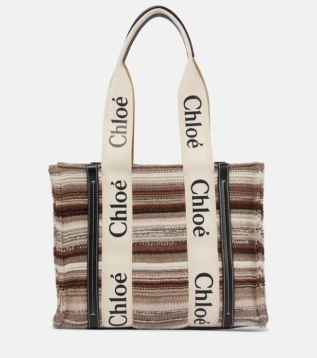 Woody Medium cashmere tote | Chloé