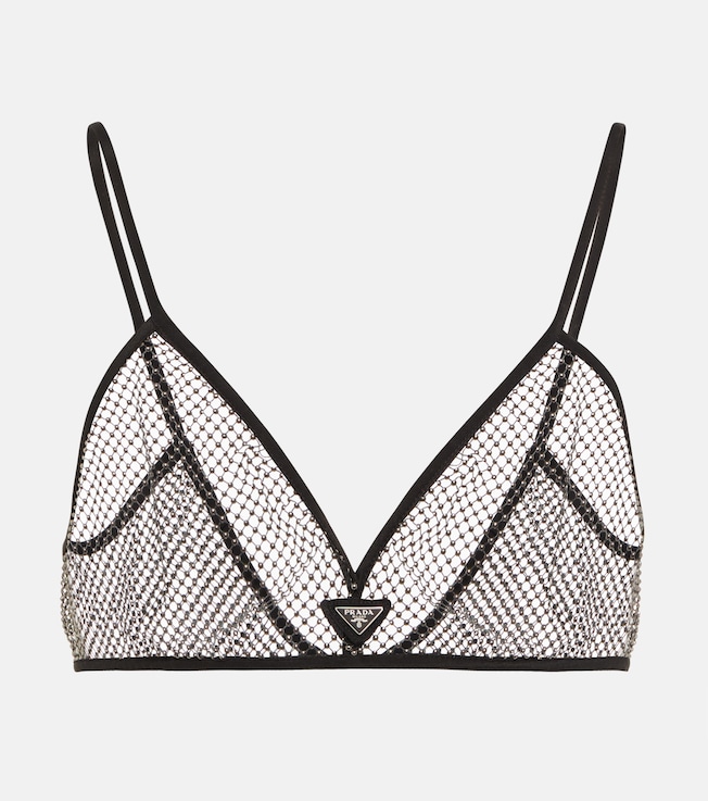 Logo embellished bralette | Prada