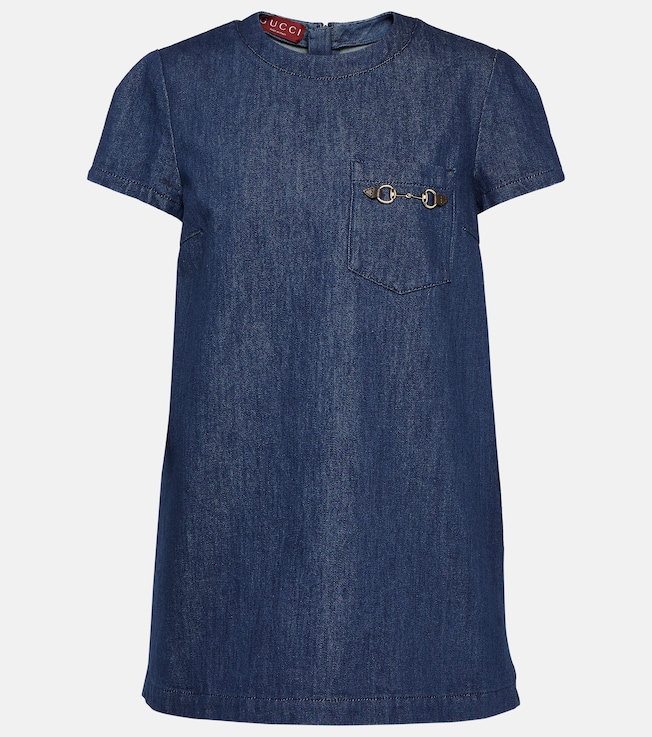 Horsebit denim minidress | Gucci