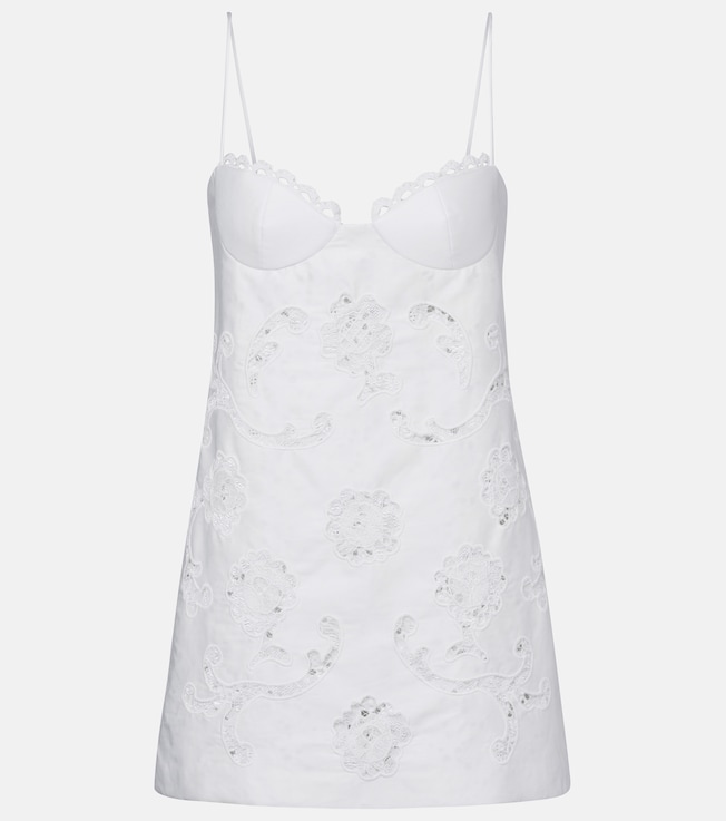 Cotton-blend poplin lace bustier dress | Magda Butrym