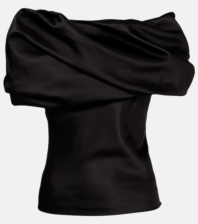 Barge ruched sateen top | Entire Studios
