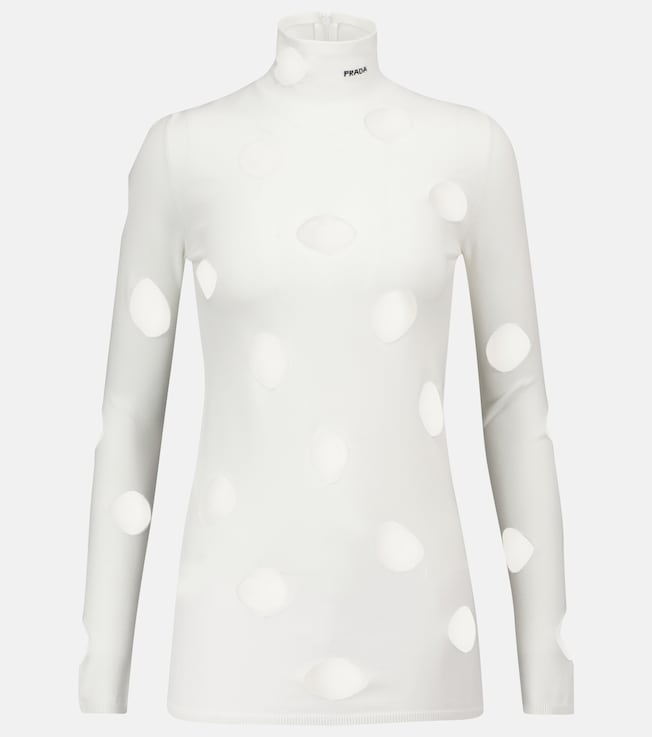 Cutout turtleneck top | Prada