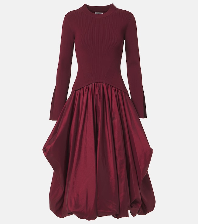 Kenlie satin and jersey midi dress | Simkhai