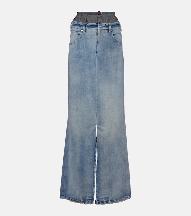 Four Stitches denim maxi skirt | Maison Margiela
