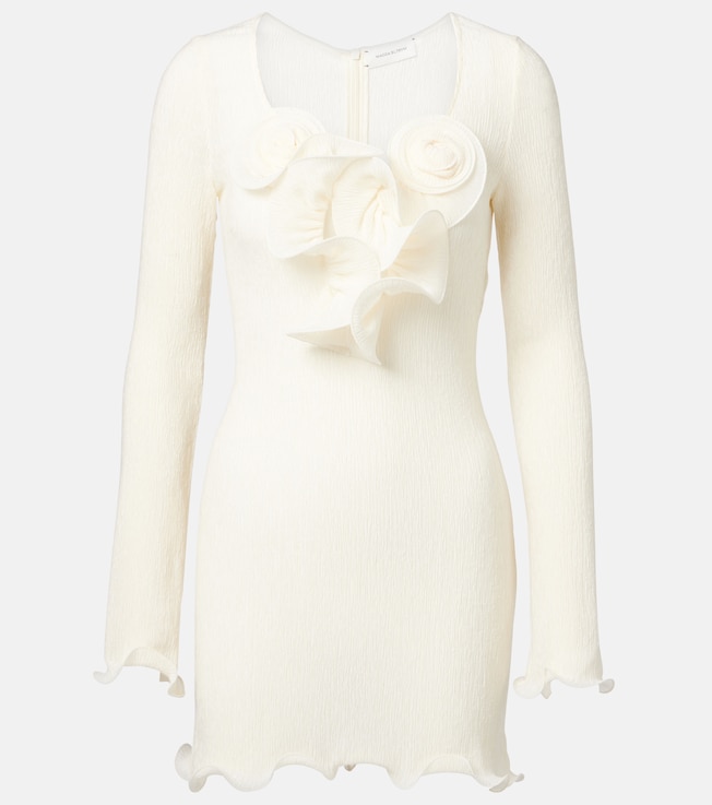 Floral-appliqué crêpe minidress | Magda Butrym
