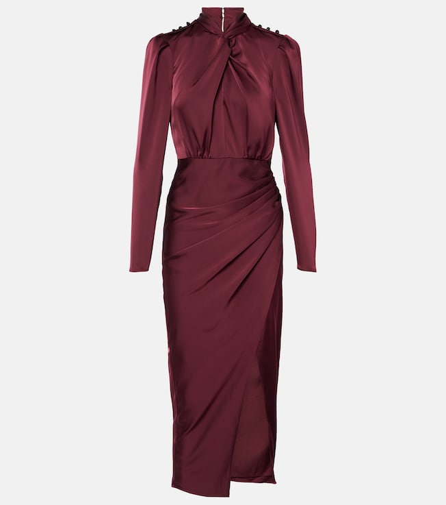 Satin midi dress | Self-Portrait