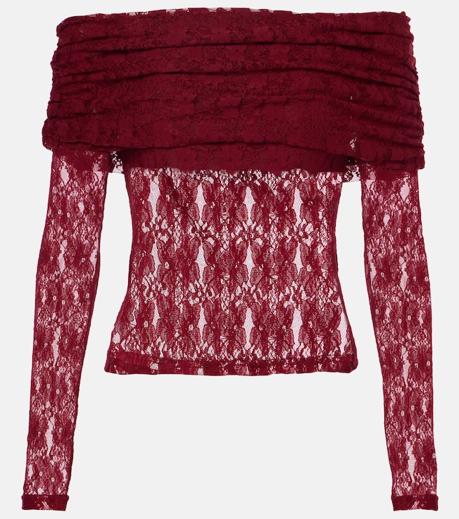 Ruched floral lace top | Rotate