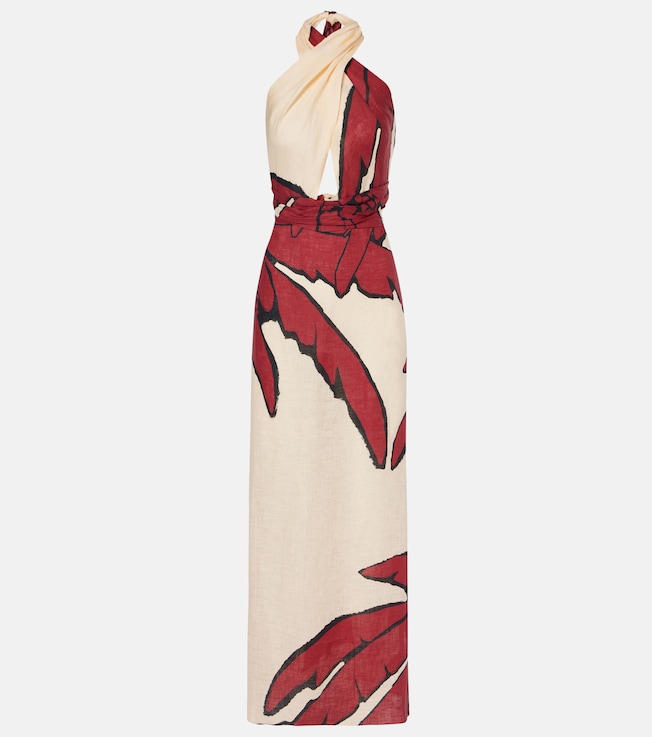 Wonders Of The Sea linen maxi dress | Johanna Ortiz