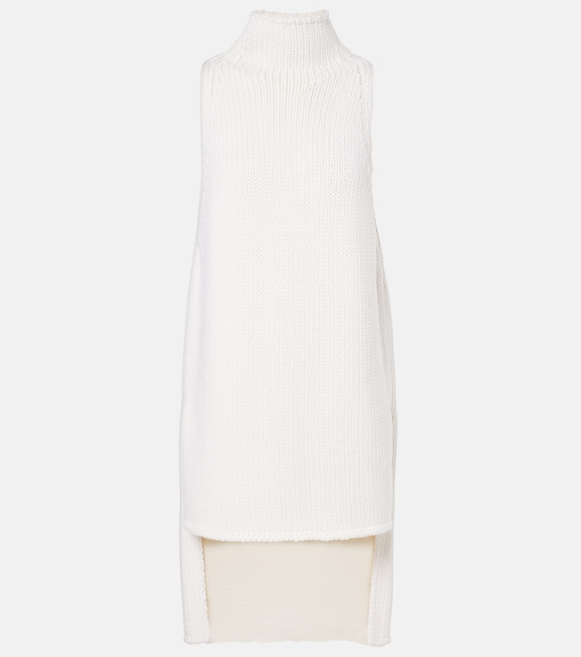 Caped wool turtleneck top | Alaïa