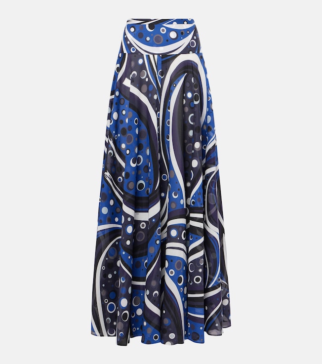 Printed cotton muslin maxi skirt | Pucci
