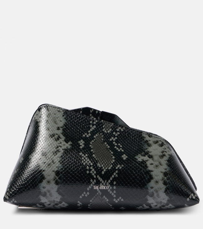 8:30 PM snake-print leather clutch | The Attico