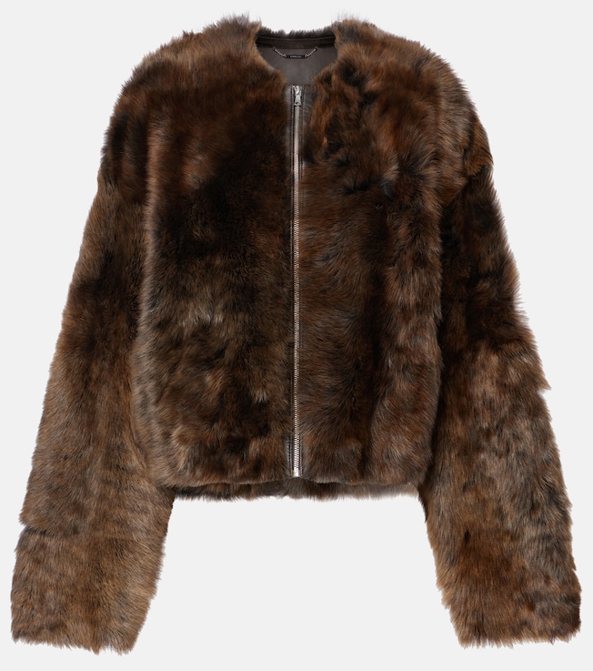 Dianne cropped shearling jacket | Nour Hammour
