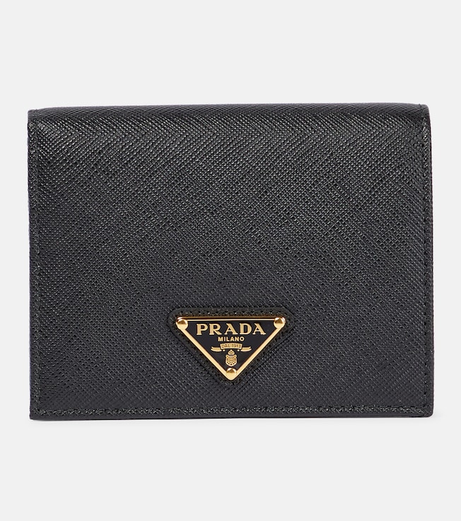 Logo saffiano leather wallet | Prada