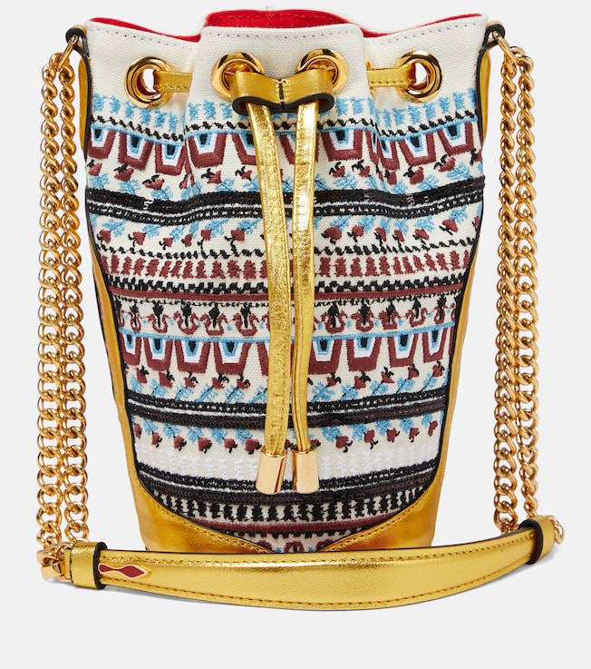 Loubiphore embroidered bucket bag | Christian Louboutin