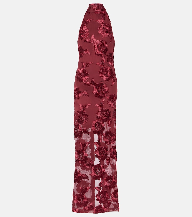 Embroidered halterneck gown | Rotate
