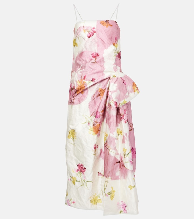 Floral gathered midi dress | Erdem