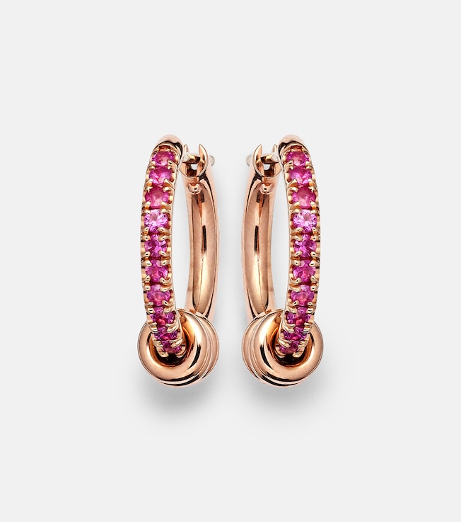 Ara 18kt rose gold earrings with sapphires | Spinelli Kilcollin