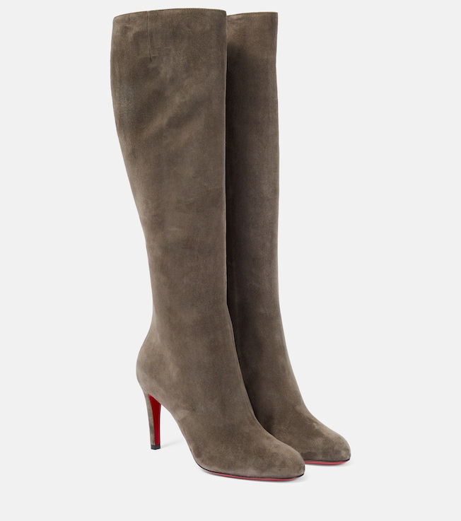 Pumppie Botta suede knee-high boots | Christian Louboutin