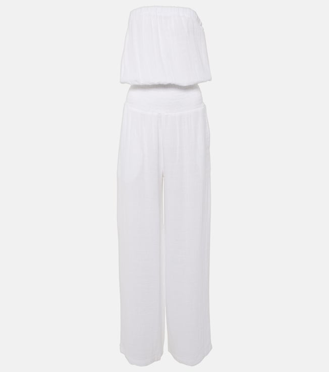 Naomi strapless cotton jumpsuit | Melissa Odabash