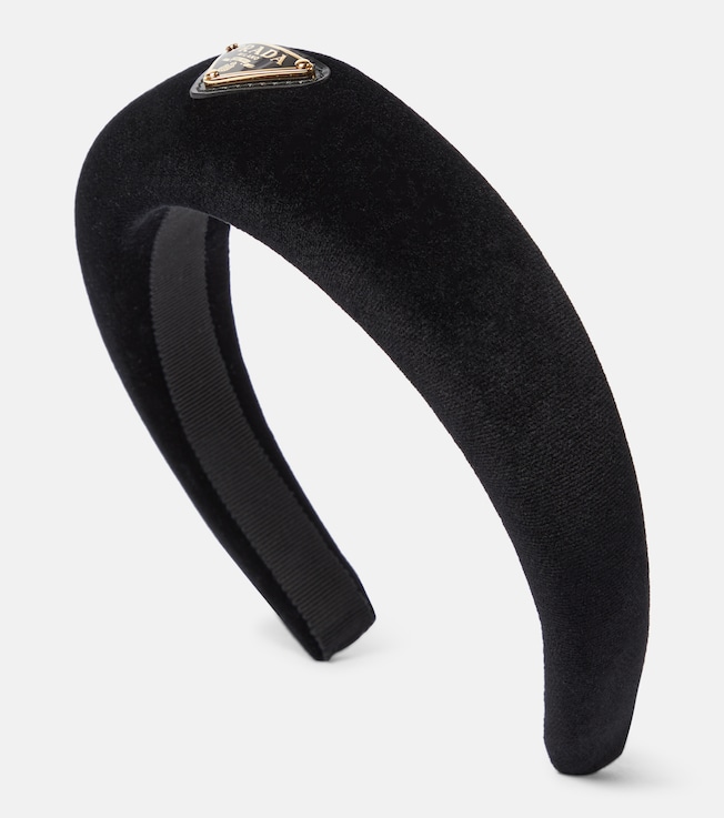 Logo velvet headband | Prada