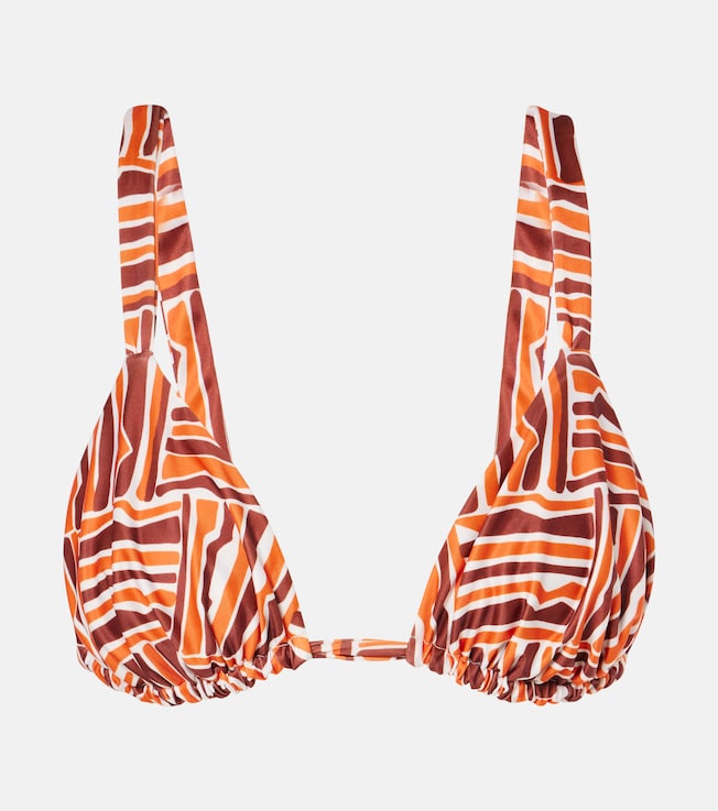 Printed bikini top | Faithfull
