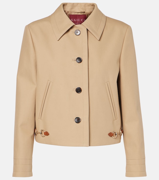 Horsebit cotton drill jacket | Gucci