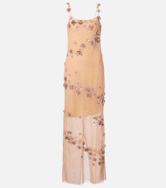 Embroidered tulle gown  | Blumarine