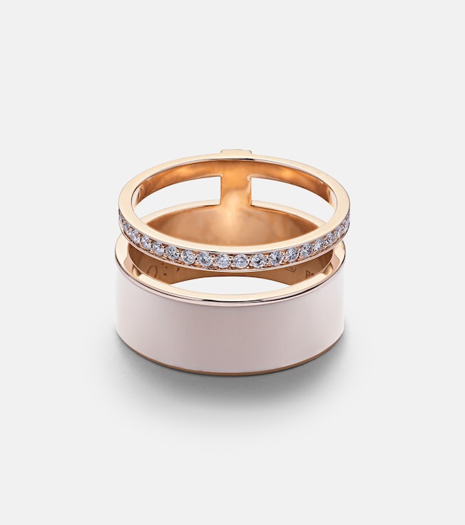 Berbere Module 18kt rose gold ring with diamonds | Repossi