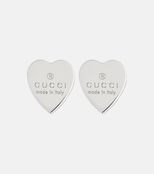Sterling silver heart earrings | Gucci